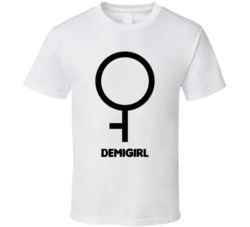 Demigirl Gender Idenity Lgbtq Symbol T Shirt