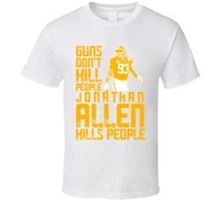 Guns Dont Kill Jonathan Allen Kills People Football T Shirt