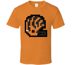 Cincinnati Football Team 8 Bit Helmet Icon T Shirt