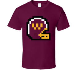 Washington Football Team 8 Bit Helmet Icon T Shirt