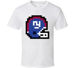 New York G Football Team 8 Bit Helmet T Shirt