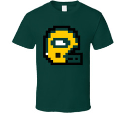 Green Bay Football Team 8 Bit Helmet Icon T Shirt
