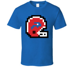 Buffalo Football Team 8 Bit Helmet Icon T Shirt