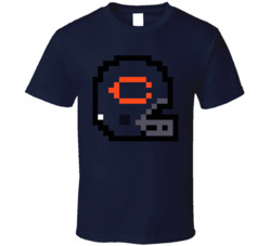 Chicago Football Team 8 Bit Helmet Icon T Shirt
