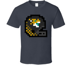 Jacksonville Football Team 8 Bit Helmet Icon T Shirt