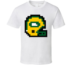 Green Bay Football Team 8 Bit Helmet T Shirt