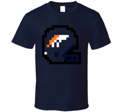 Denver Football Team 8 Bit Helmet Icon T Shirt