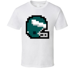 Philadelphia Football Team 8 Bit Helmet T Shirt