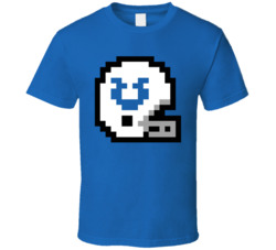 Indianapolis Football Team 8 Bit Helmet Icon T Shirt