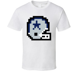 Dallas Football Team 8 Bit Helmet T Shirt