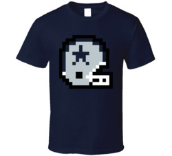 Dallas Football Team 8 Bit Helmet Icon T Shirt