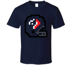 Houston Football Team 8 Bit Helmet Icon T Shirt