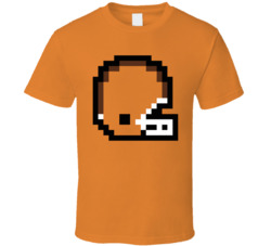 Cleveland Football Team 8 Bit Helmet Icon T Shirt