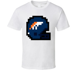 Denver Football Team 8 Bit Helmet T Shirt