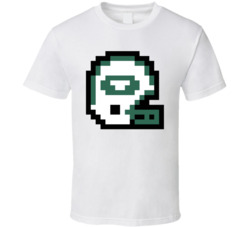 New York J Football Team 8 Bit Helmet T Shirt