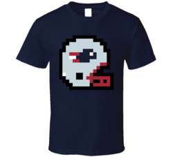 New England Football Team 8 Bit Helmet Icon T Shirt