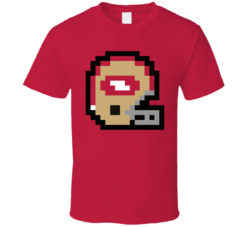 San Francisco Football Team 8 Bit Helmet Icon T Shirt