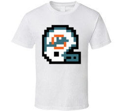 Miami Football Team 8 Bit Helmet T Shirt