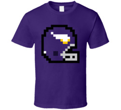 Minnesota Football Team 8 Bit Helmet Icon T Shirt