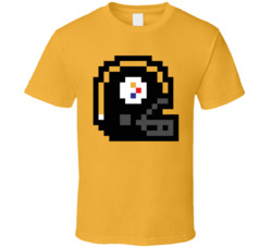 Pittsburgh Football Team 8 Bit Helmet Icon T Shirt