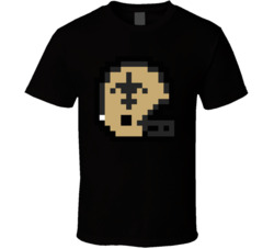 New Orleans Football Team 8 Bit Helmet Icon T Shirt