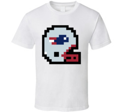 New England Football Team 8 Bit Helmet T Shirt