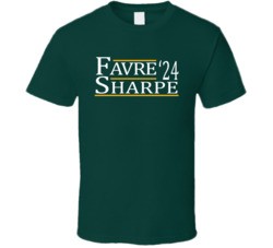 Brett Favre Sterling Sharpe For President '24 Green Bay Football Fan T