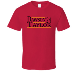 Len Dawson Otis Taylor For President '24 Kansas City Football Fan T Sh