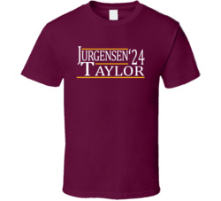 Sonny Jurgensen Charley Taylor For President '24 Washingto Football Fa