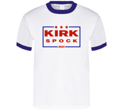 Captain Kirk Mr Spock For President 2024 Star Trek T Shirt