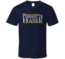 Gilbert Perrault And Dominik Hasek For President '24 Buffalo Hockey Fa