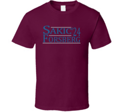 Joe Sakic And Peter Forsberg For President '24 Colorado Hockey Fan T S