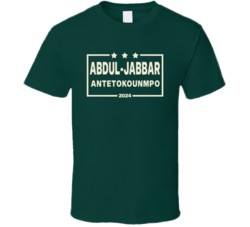 Kareem Abdul-jabbar Giannis Antetokounmpo For President 2024 Milwaukee