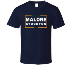 Karl Malone John Stockton For President 2024 Utah Basketball Fan T Shi