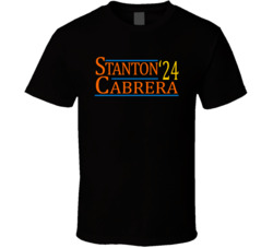 Giancarlo Stanton Miguel Cabrera For President '24 Miami Baseball Fan 