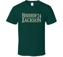 Rickey Henderson Reggie Jackson For President '24 Oakland Baseball Fan
