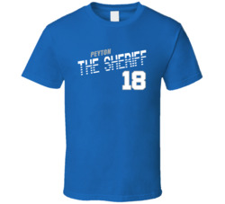 Peyton Manning 18 The Sheriff Favorite Player Football Fan T Shirt