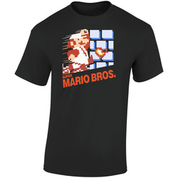 Super Mario Bros Nintendo Game Retro Graphic Unisex Soft Cotton Black T Shirt