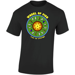 Uhf Wheel Of Fish Movie Retro Graphic Unisex Soft Cotton Black T Shirt