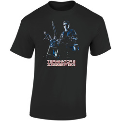 Terminator 2 Judgement Day Arnold Schwarzenegger Movie Retro Graphic Unisex Soft Cotton Black T Shirt