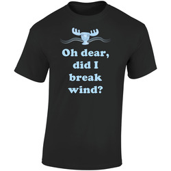 Did I Break Wind National Lampoons Christmas Vacation Moose  Quotes Retro Graphic Unisex Soft Cotton Black T Shirt