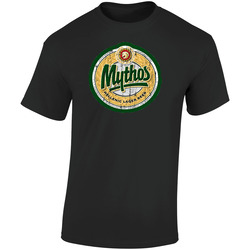 Mythos Logo Popular Beer Lagar Alcohol Beverage Drink Fan Gift Retro Graphic Unisex Soft Cotton Black T Shirt