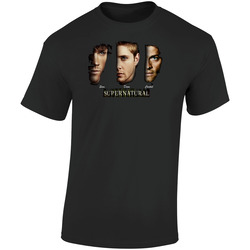 Supernatural Tv Show Retro Graphic Unisex Soft Cotton Black T Shirt