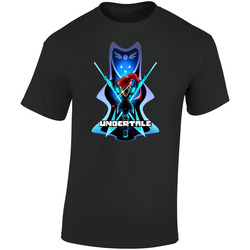 Undyne - Undertale Retro Graphic Unisex Soft Cotton Black T Shirt
