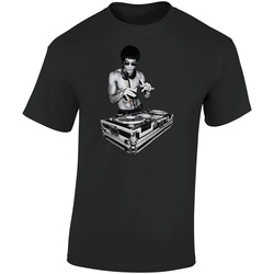 Gungfu Black Retro Graphic Unisex Soft Cotton Black T Shirt