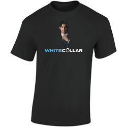 White Collar Tv Show Retro Graphic Unisex Soft Cotton Black T Shirt