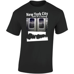 New York Eats It's Young How To Make It Retro Graphic Unisex Soft Cotton Black T Shirt