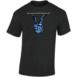 The Rabbit Donnie Darko Stupid Man Suit Retro Graphic Unisex Soft Cotton Black T Shirt