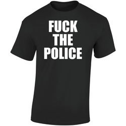 Nwa F The Police Rap Retro Graphic Unisex Soft Cotton Black T Shirt