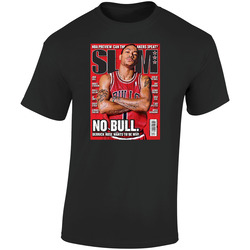 Slam Magazine Issue 143 Derrick Rose Popular Basketball Magazine Grunge Look Retro Graphic Unisex Soft Cotton Black T Shirt